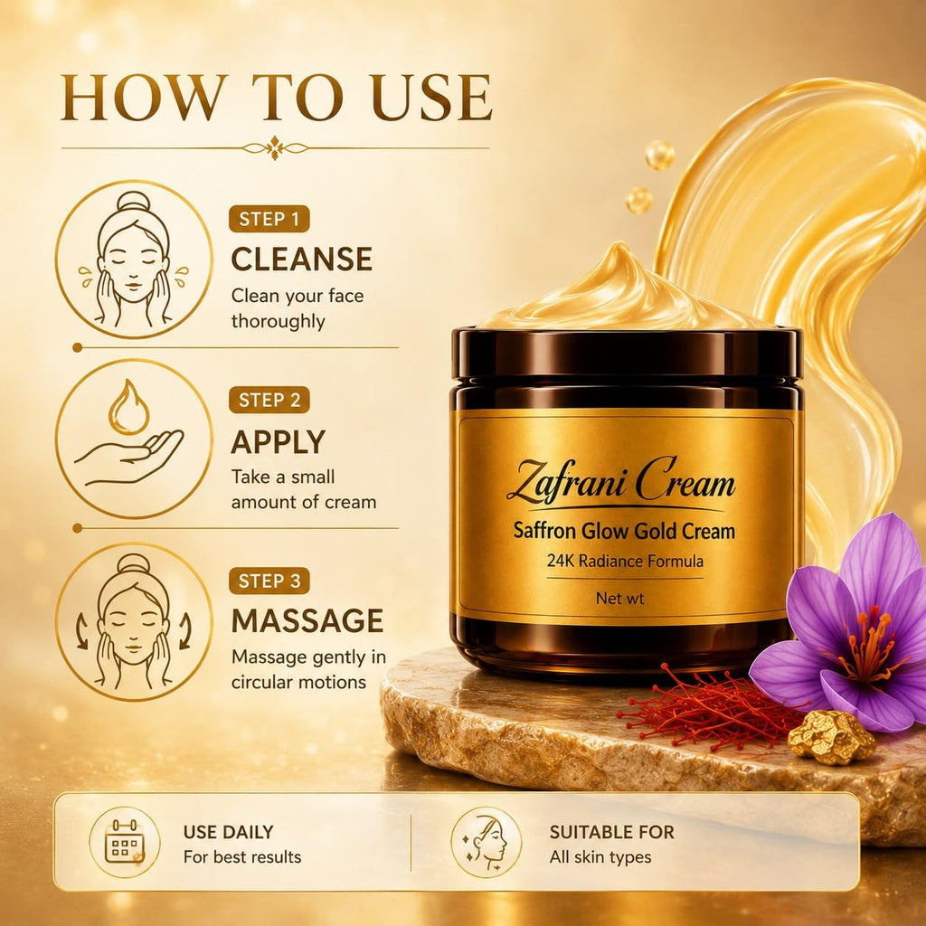 Zafrani Cream Saffron Glow Gold Cream with 24K Radiance