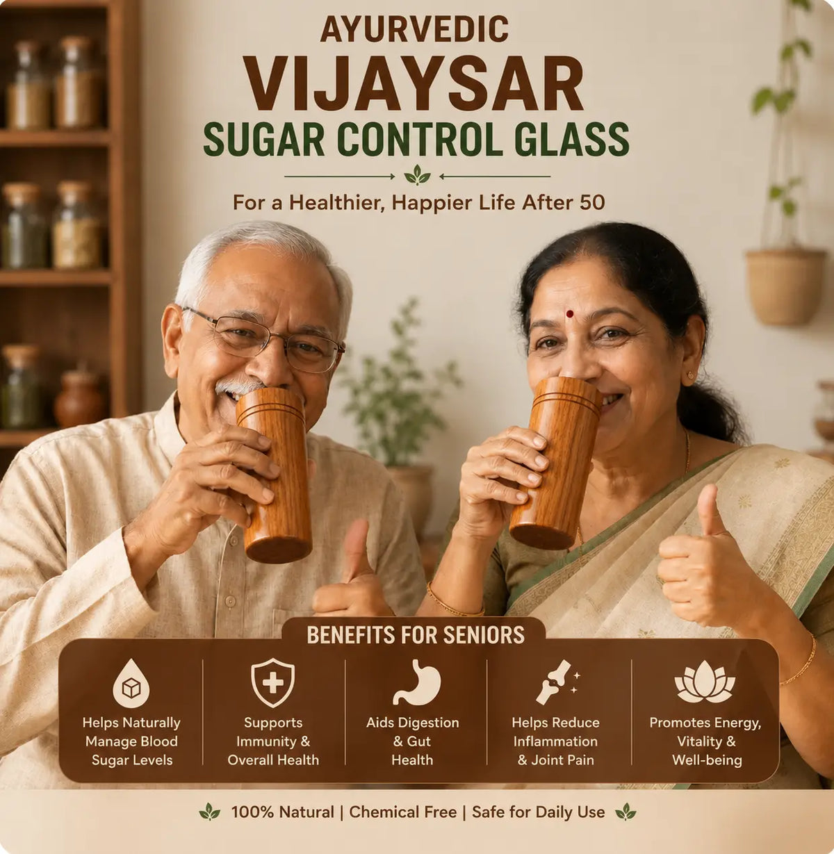 VijayAmrit - Pure Vijaysar Heartwood Tumbler